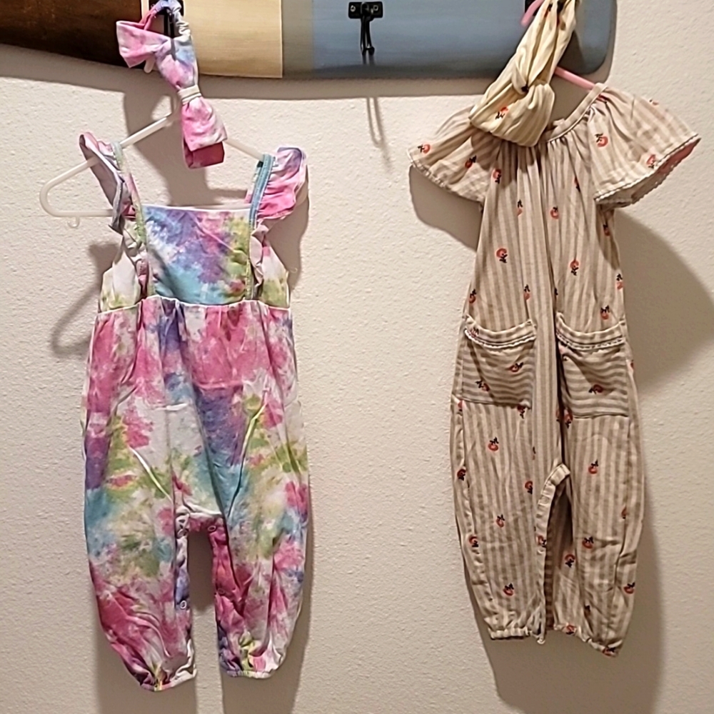 Bundle of 2 toddler girls jumpers/jumpsuits size 18 months